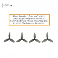 BETAFPV Meteor 75 Pro Frame HQ 1.8×1.2 3-Blade Propeller Set 1.5mm Shaft 45mm Drone Propellers 1S FPV Indoor Freestyle Drone 5
