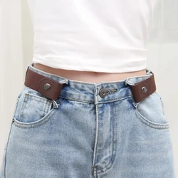 Stylish Elastic Unisex Belt - Invisible, Seamless, and Adjustable (Coffee)