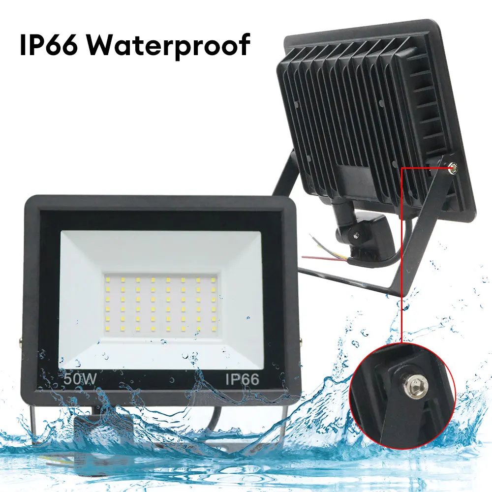 PIR Motion Sensor LED Flood Light 20W 50W Outdoor Floodlight 220V 240V Waterproof Led Spotlight for Garden Wall Street Light led flood light led motion sensor light