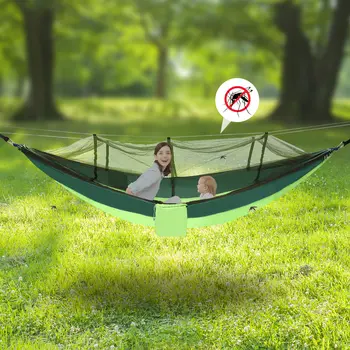 2 Person Double Camping Hammock Chair Bed Outdoor Hanging Swing Sleeping Garden 5