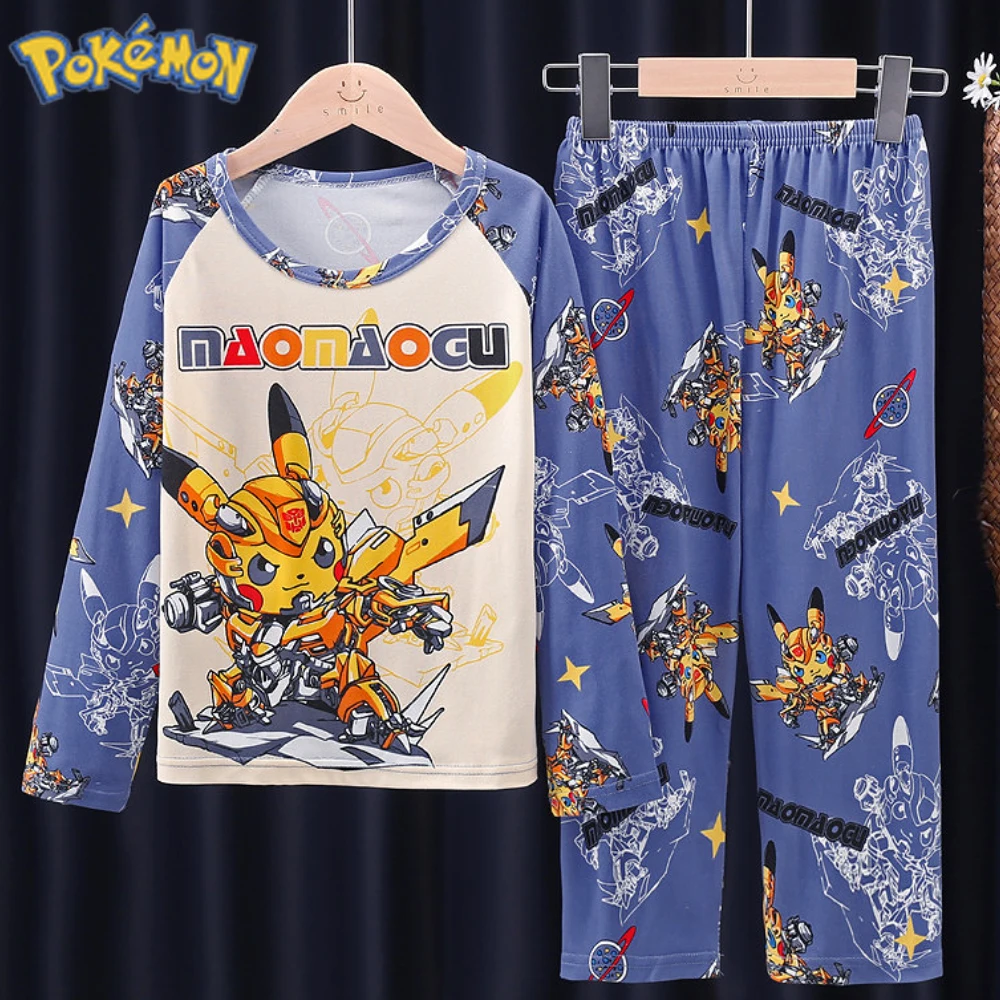 

Pokemon Pikachu Long Sleeve Pajamas Cute Girl Thin Kits Cartoon Student Cute Anime Suites