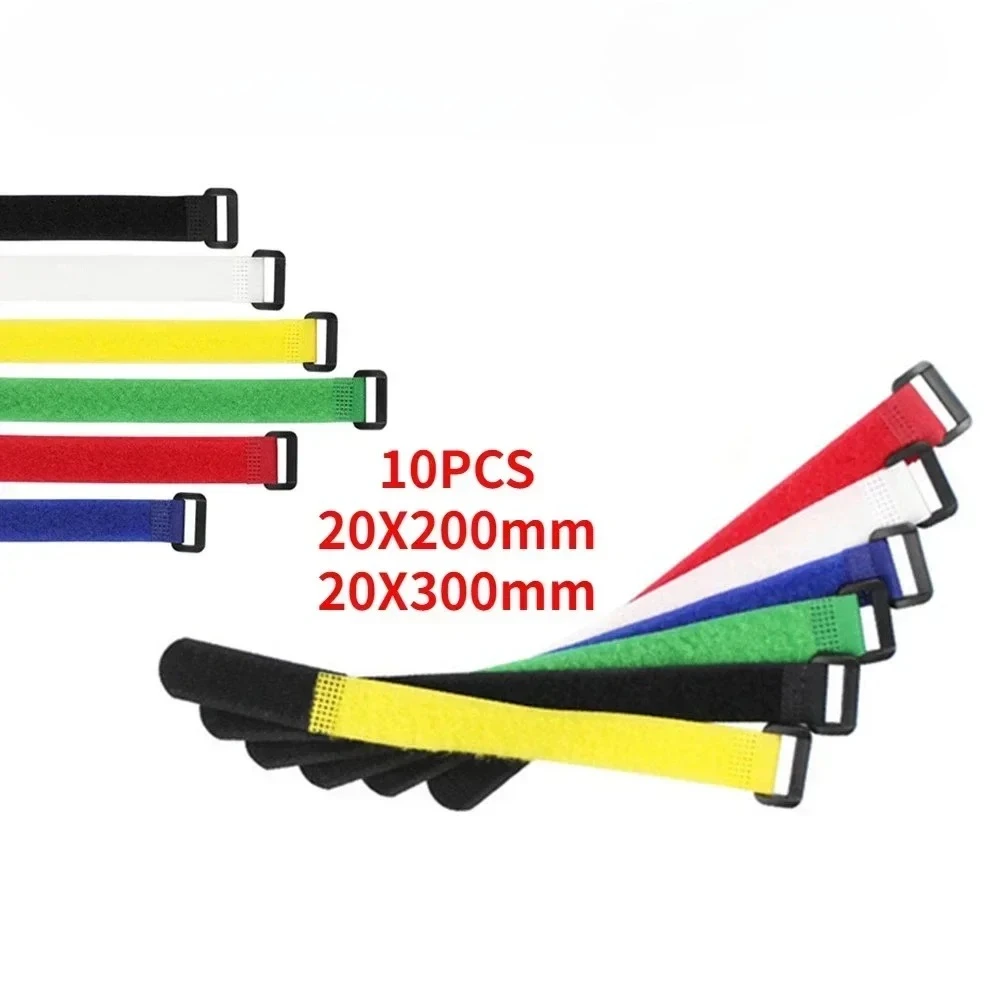 Lot de 10 sangles batterie Lipo RC 200/300mm - Fixation réglable pour drone FPV