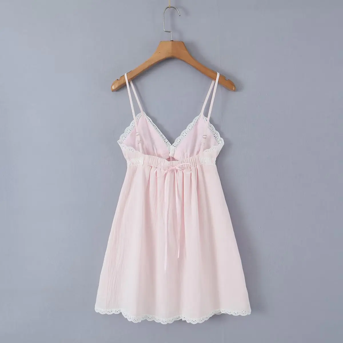 売れ筋商品|||ドレス ピンク ミニ レース セクシー スプリット レディース 女性のためのセクシーなピンクのスプリットミニドレス,Vネック