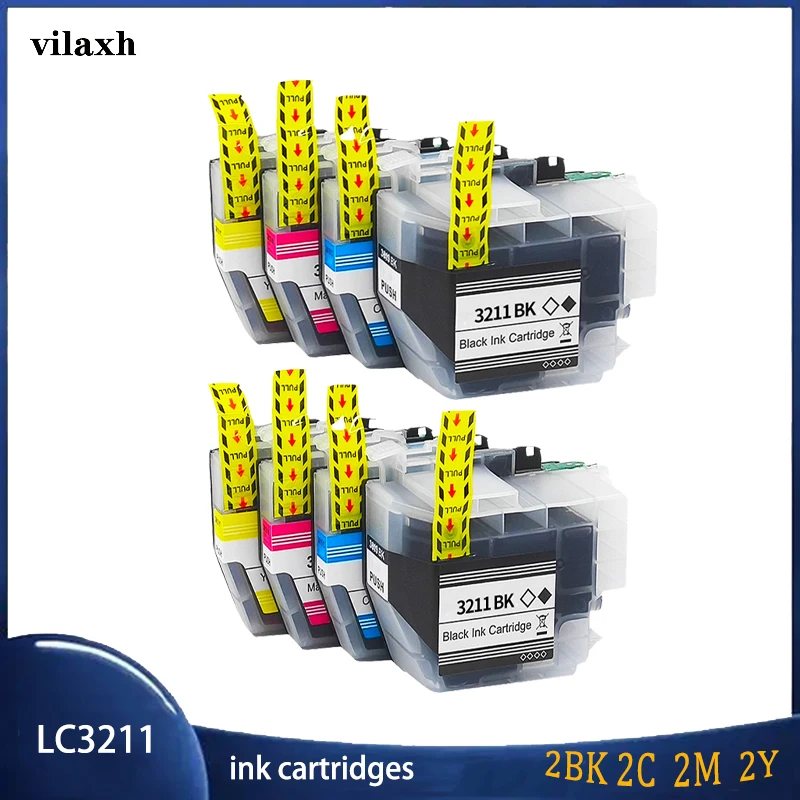 Impresora Brother LCL Cartucho De Tinta Compatible LC3213 LC-3213 LC-3213BK LC-3213C LC-3213M LC-3213Y (2KCMY) Reemplazo Para Brother DCP-J770 DCP-J772DW DCP-J774DW Impresora Epson