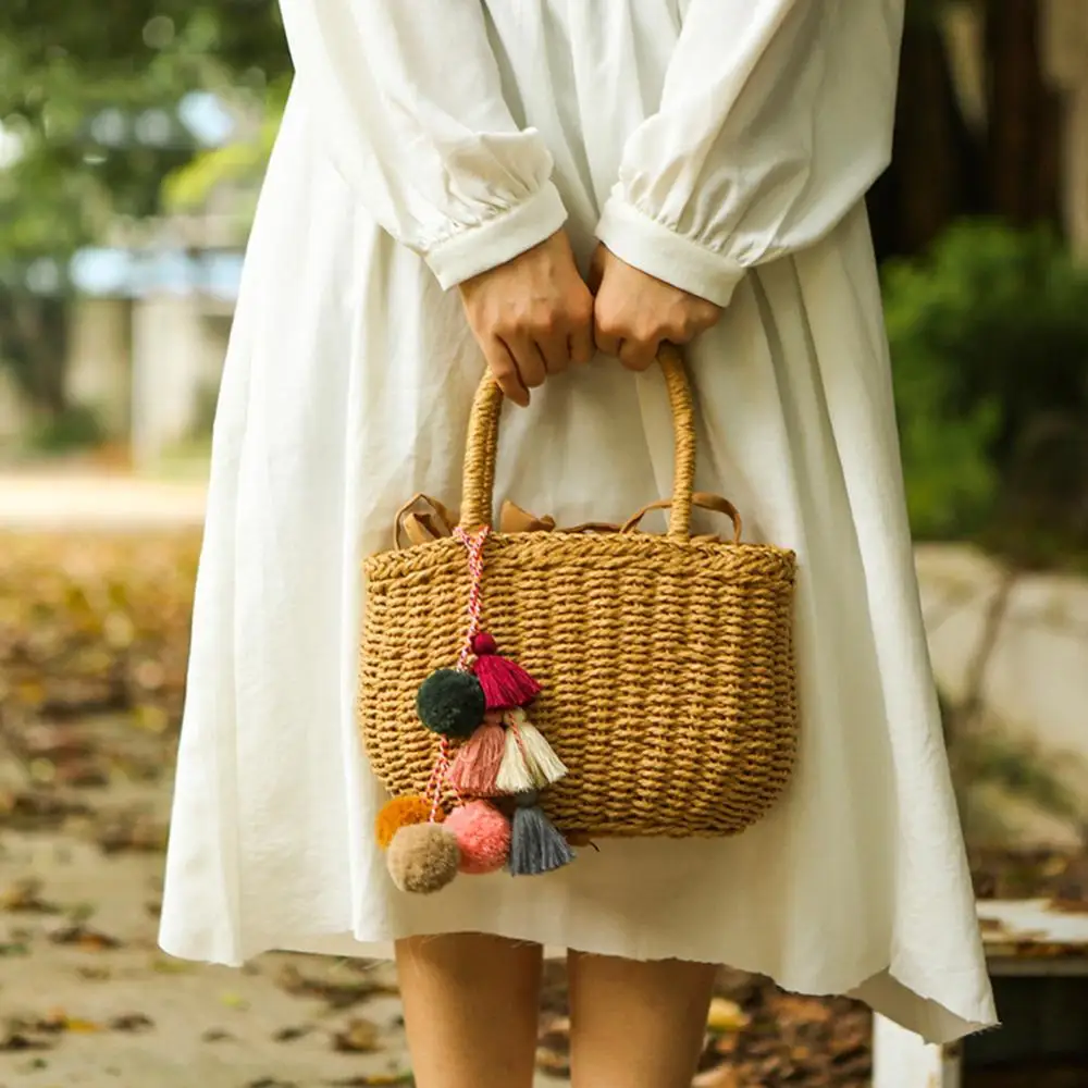 Schlüsselanhänger Tasche Mit Bommeln Und Quasten Frauen Böhmen