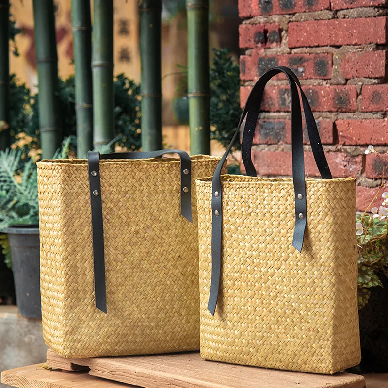 Rattan Bag Straw Boho Bali Bag Wicker Basket Bag Handwoven Tote Eco Friendly Bag #9