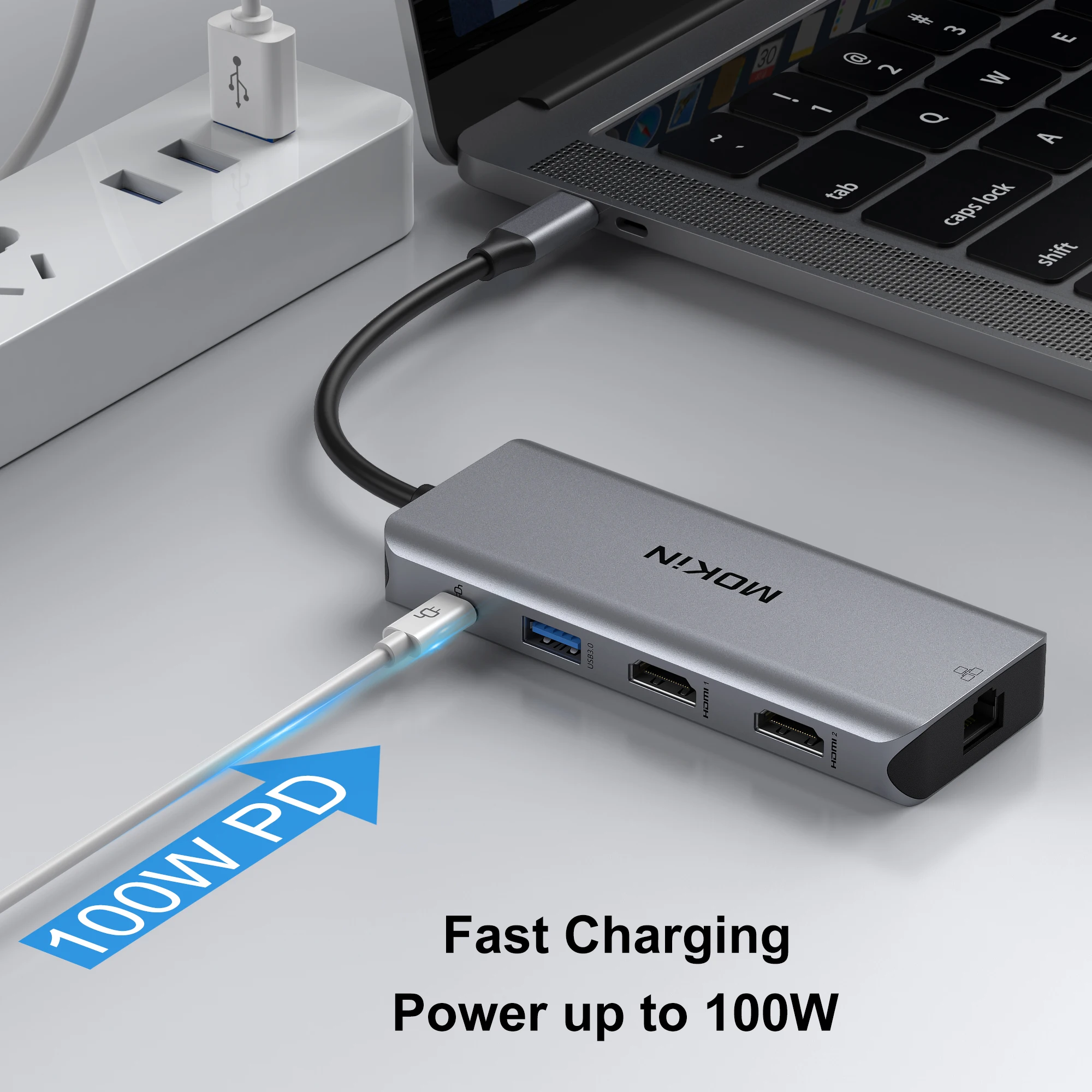MOKiN USB C- HDMI , CŸ USB  ŷ ̼,   HDMI ,  4K @ 60Hz, 9  1
