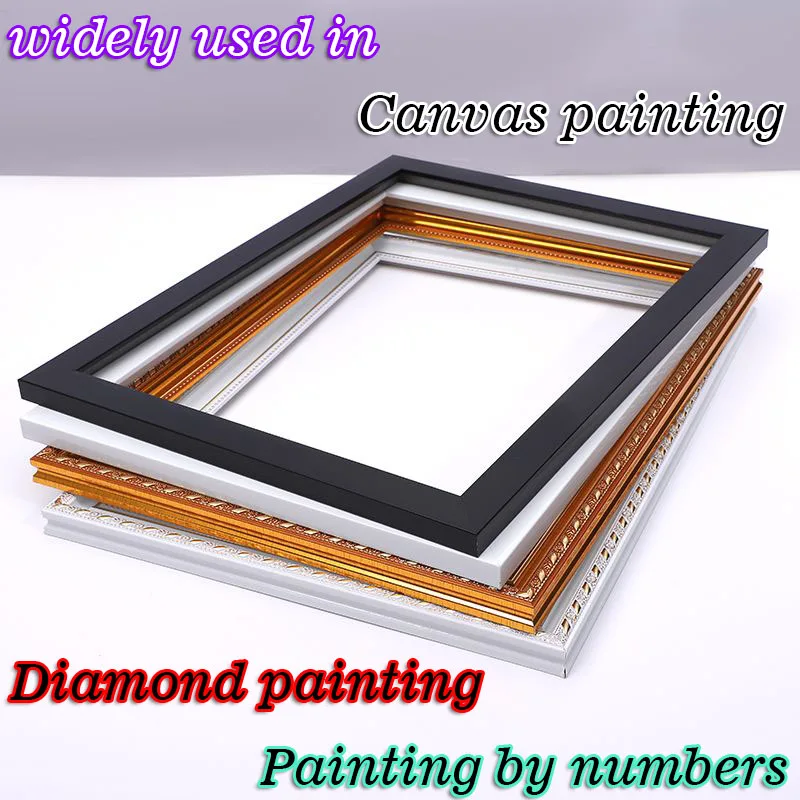 European Style Diy Outer Frame For Oil Painting By Numbers Diamond Painting PS Foam Frame Photo Frame Wall Art Home Decoration