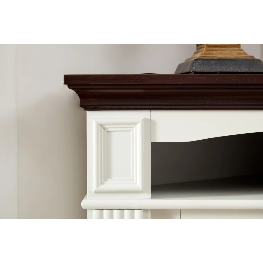Corner Mantel Cabinet for Living Room or Bedroom with 23 inch Fireplace Insert Heater for the Perfect Ambiance 5