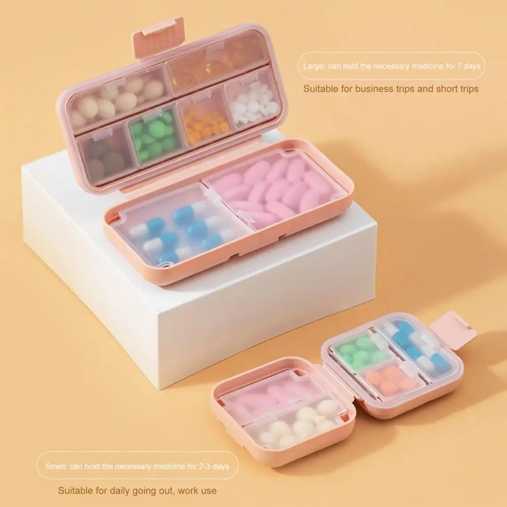 

Creative Pill Storage Box Multi Grids Classified Separated Food Grade Leakproof Store Pills Saving Space Medicine for Travel