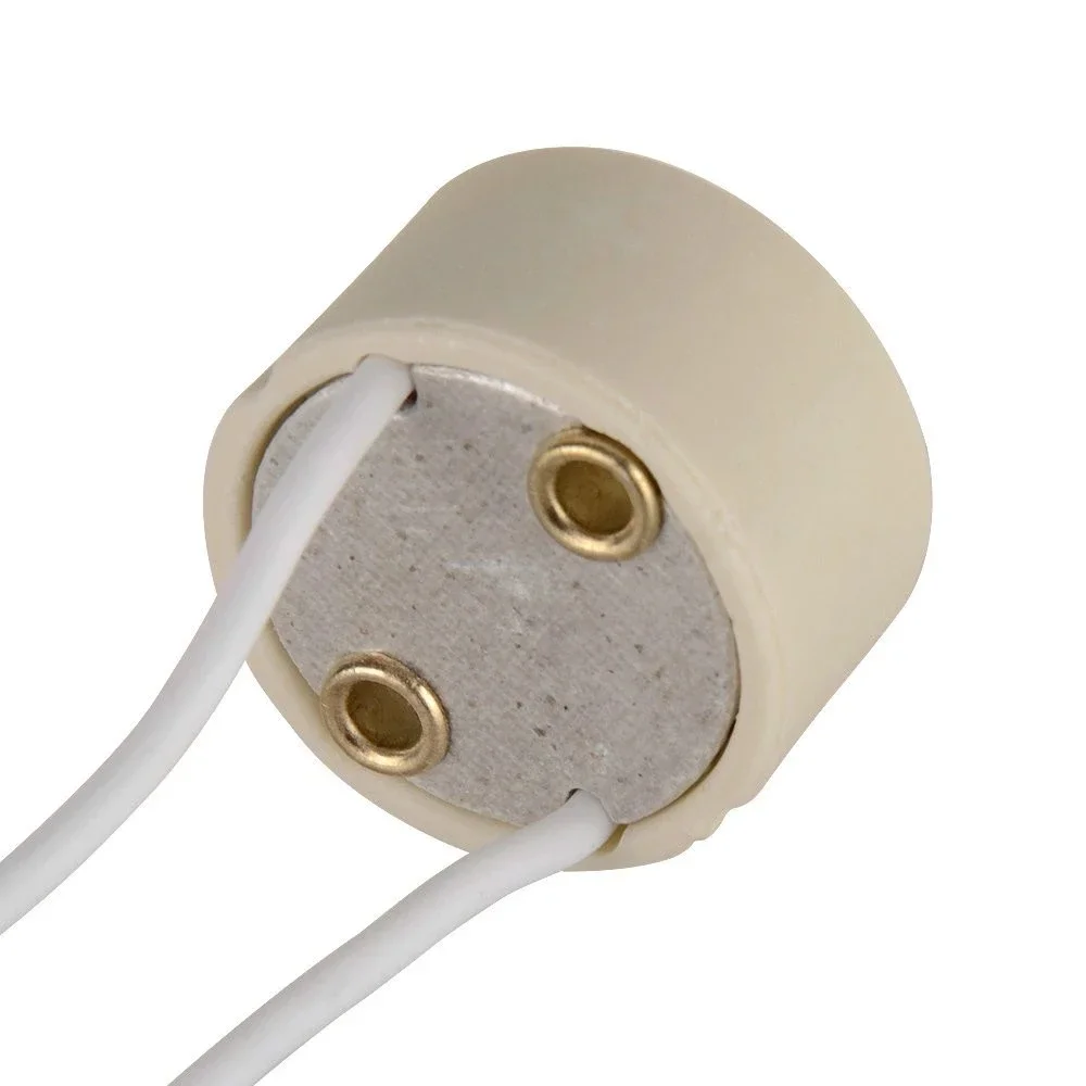 Lamp Holder Lamp Bulb Holder LED Lamp Base 10-50PCS 15cm GU10 LED Bulb Holder Halogen Lamp Holder LED Lamp Ceramic Body Wiring Socket Ceramic Silicone Cable