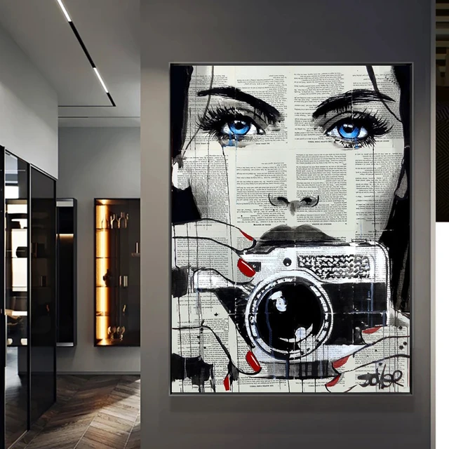 Newspaper Cover Face Creative art Posters Sexy Model Canvas Paintings On  the Wall Art Makeup Pictures Wall Decoration Cuadros - AliExpress
