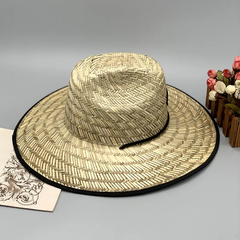 Men's and Women's Summer Hand-knitted Straw Hat Holiday Big Eaves Beach Cap