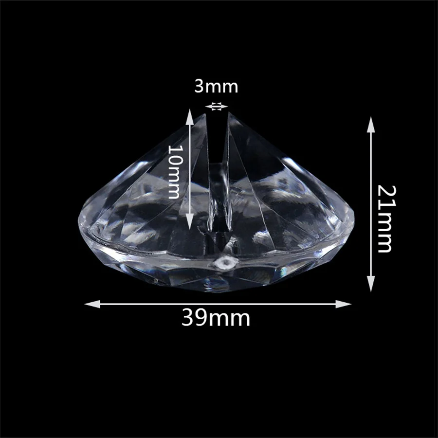Acrylic Diamond Place Card Holder Table Number Name Card Stand Photo Clip For Birthday Wedding Anniversary Party Table Decor 5pc