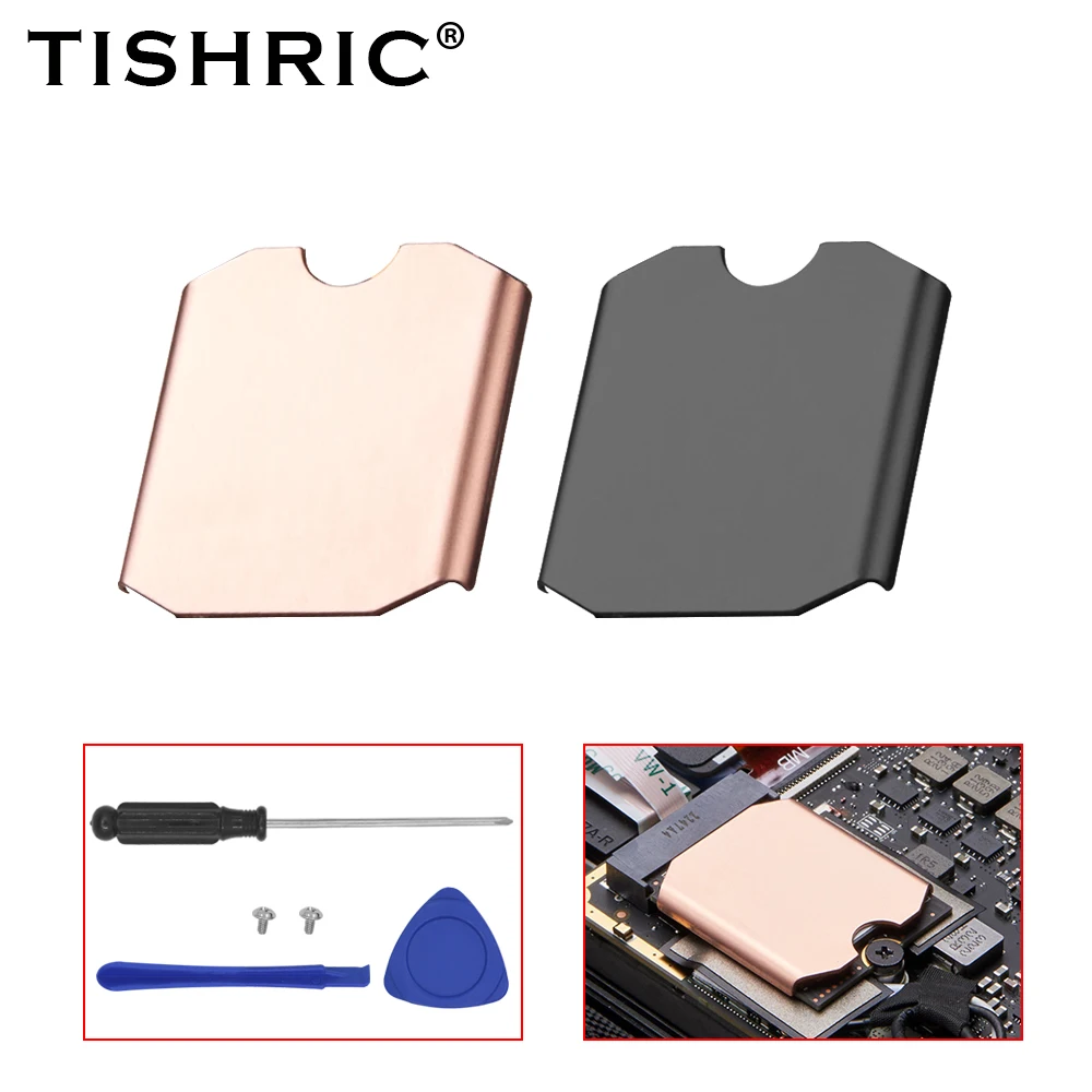 TISHRIC M2 SSD 쿨러 구리 솔리드 스테이트 방열판 M.2 2230 솔리드 스테이트 드라이브에 적용 가능한 열 전도성 실리콘 웨이퍼