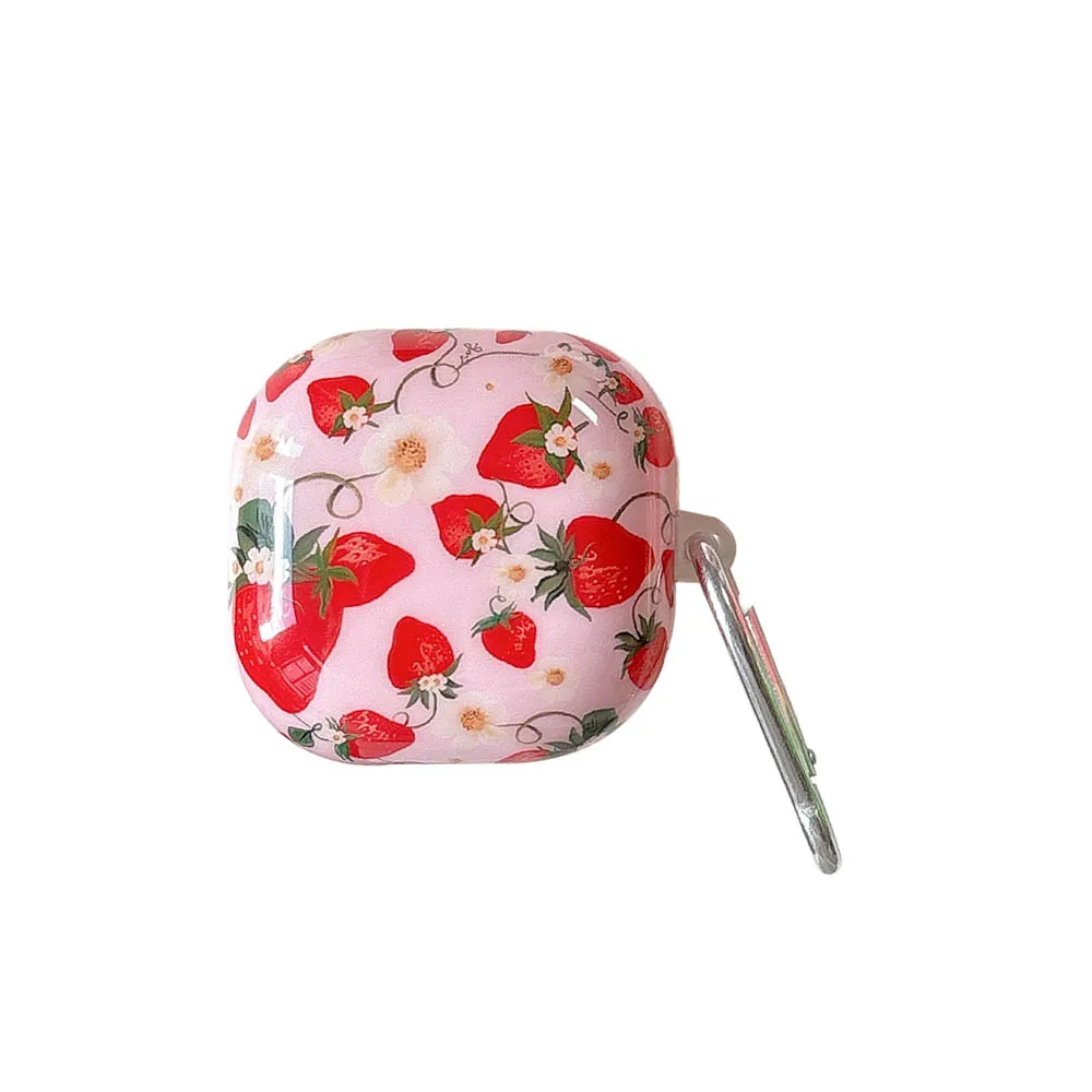 Fruit Cherry Lips Soft Cover Case with Hook for Wireless Bluetooth Earphones