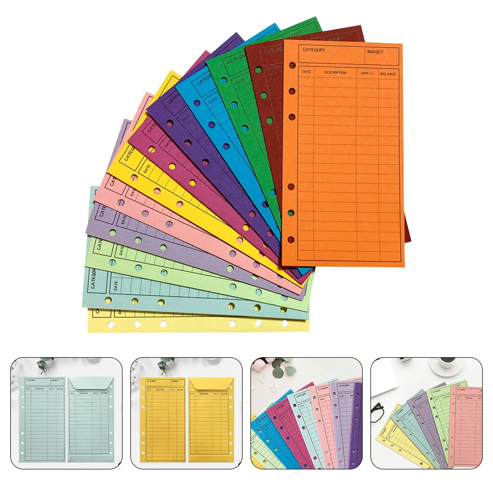 

12Pcs Blinder Cash Envelopes Money Envelops Cards Budget Sheets Envelops Budget Blinder Supplies