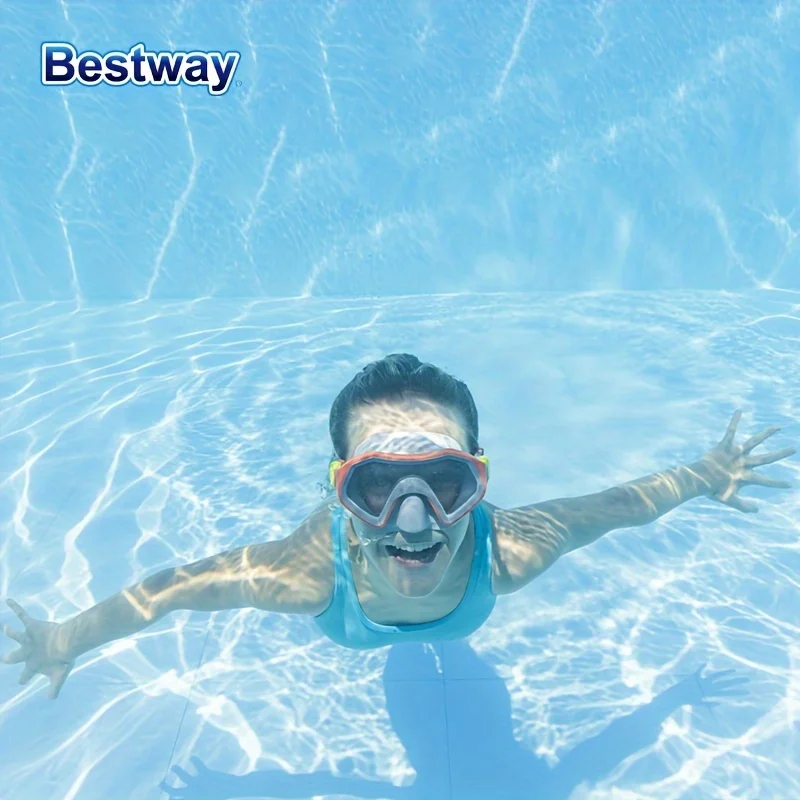 Bestway 22049 3 Colors Available, HD Panoramic Swimming Goggles, Glass Diving Goggles, Adult Swimming Goggles, Adjustable Silico 6