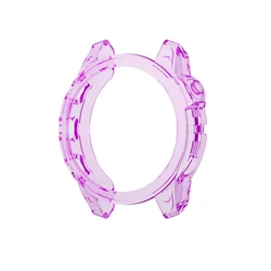 Premium Soft TPU Smart Watch Protector Frame - Transparent Protective Case Cover - Fenix 5S 5SPlus (PURPLE)