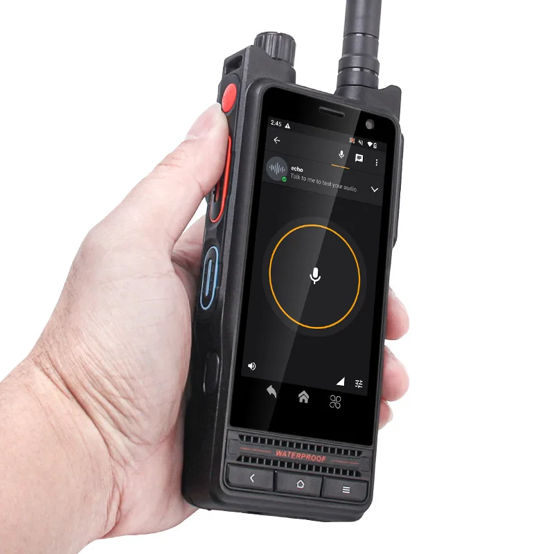 UNIWA  Walkie Talkie P8 4W DMR/Analog Dual ModeTouch Screen Waterproof 5000mAh UHF Smart Zello Mobile Walkie Talkie Android 14