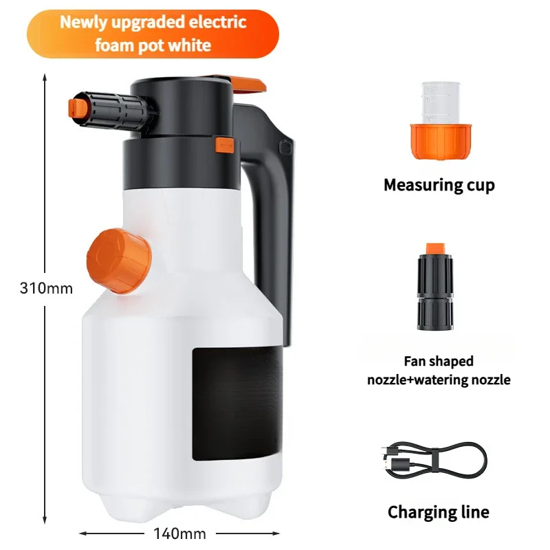 Elektrisches Schaumspray2L, handgehaltene Schneeflocken-Schaumdüse, Auto-Reinigungsspray, Reinigungszubehör, Hochdruck-Autowaschpistole. – Detail 19