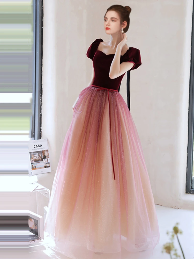 

Chic and Elegant Woman Dress for Women Photography Dresses With Long Sleeves Evening Gown Robe Formal Party Luxury Prom Occasion