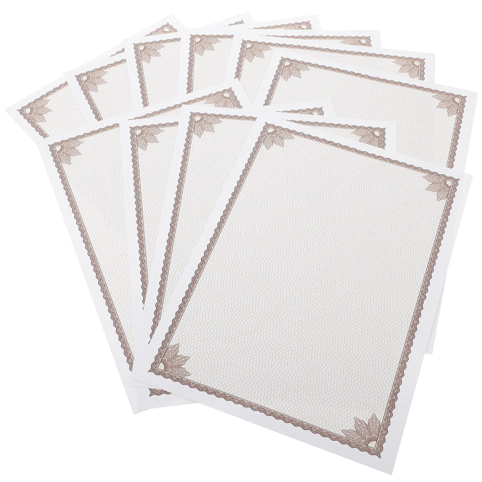 10Pcs 인쇄 가능한 인증서 용지 A4 상금용 빈 졸업장 용지 감사 인증서 학업 학교 사무실