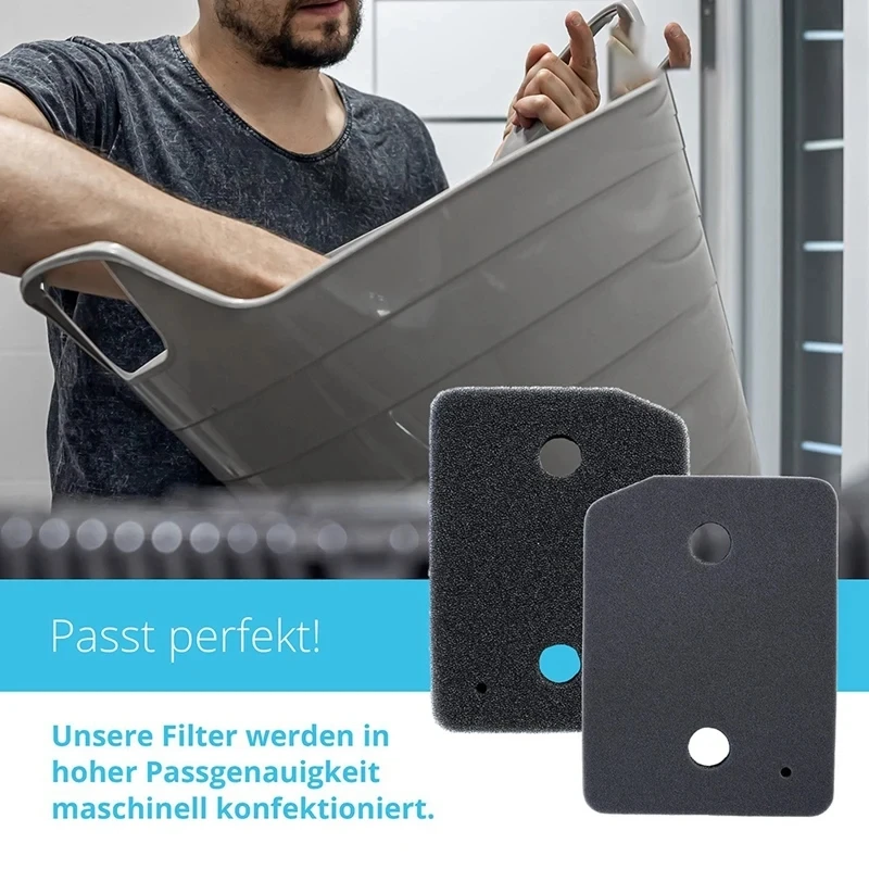 Filtres à Mousse Pour Sèche-linge Miele T1 - Lot De 2 Filtres De Remplacement Référence 9164761 - Compatible Nombreux Modèles - 2
