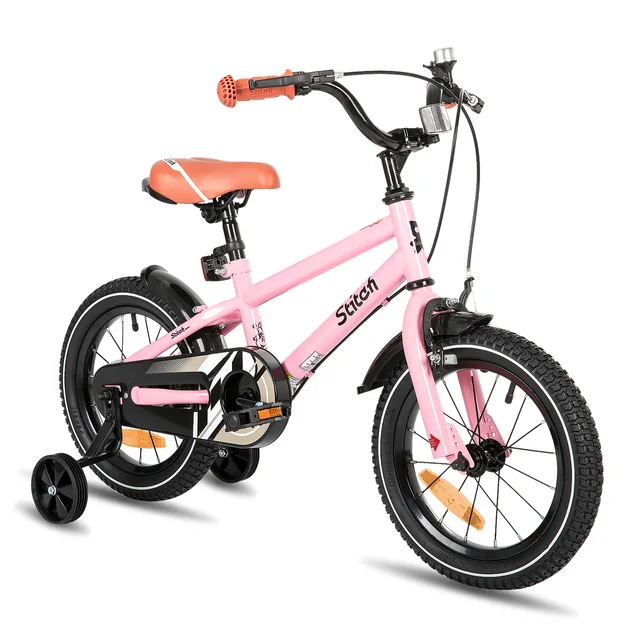 Vélo pour enfants STITCH pour filles et garçons de 3 à 9 ans, vélo pour enfants de 14/16/18 pouces avec roues d'apprentissage et freins à main 1