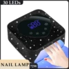 UV LED Nail Lamp Nail Art Lamp with Diamonds Cordless UV Cabin for Nails Manicure Lamp with 5 Timer Settings Nail Light Tools 1
