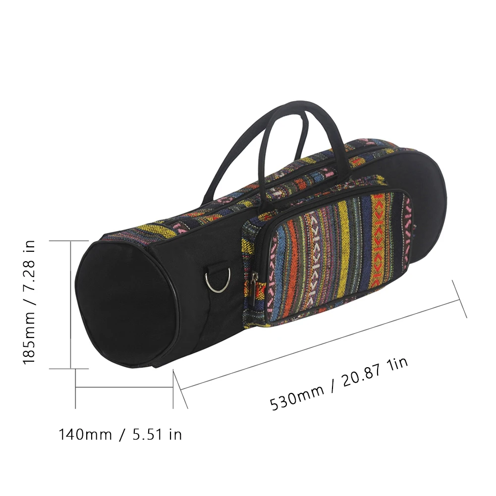 Ethnic Style Trumpet Bag Portable Oxford Cloth Waterproof Carrying Bag Wear-resistant Trumpet Instruments Accessories
