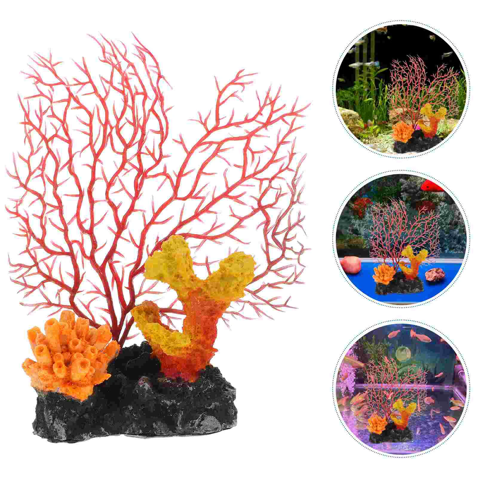 

Aquarium Decoration Ornament Aquatic Turtle Tank Accessories Coral for Fish Plastic Fake