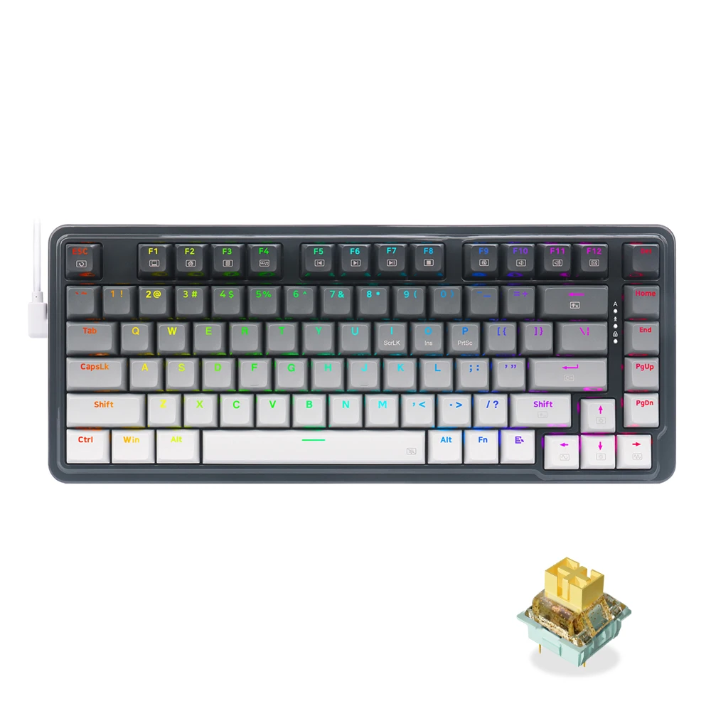 Redragon K582 SE Tastiera Meccanica Gaming RGB – Cablata, Hot-Swap, Switch Rossi, Tasti PBT, Layout US