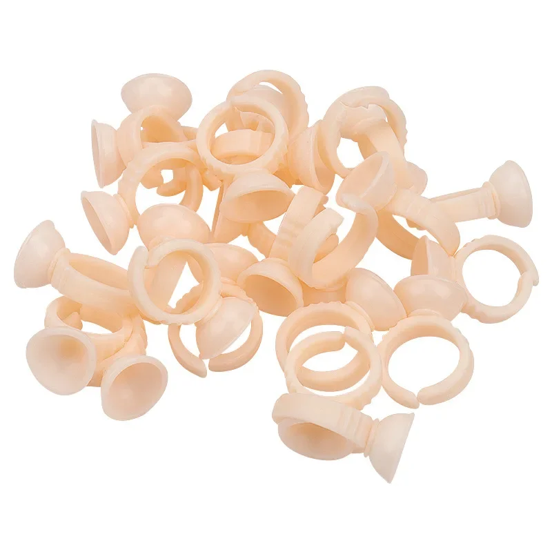 100Pcs Disposable Silicone Pigment Glue Rings Microblading Tattoo Cups  Eyelash Extension Makeup Tools Lash SuppliesTattoo Tool 400pcs lot disposable eyelash extension tool glue rings adhesive tattoo pigment well holder toolhair bun cup small size