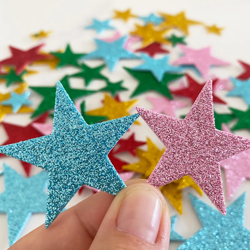 210pcs Glitter Foam Star Stickers Gold & Silver Self-Adhesive Children  Reward Stickers DIY Scrapbooking Kindergarten Kids Toys - AliExpress