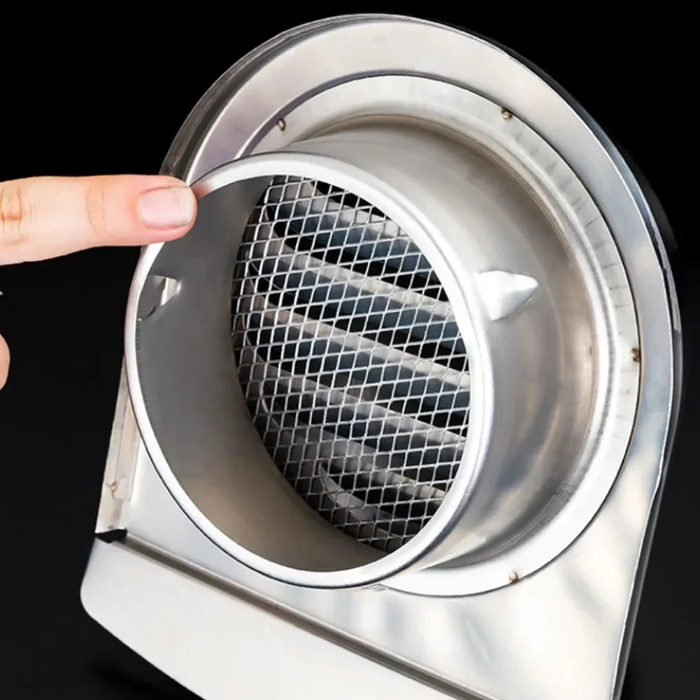 Air Vent Cover 100mm 150mm Thickened Stainless Steel U-shaped Vent Cover Wall Air Vent Extract Valve Grille Ducting Cover Exhaust Cap