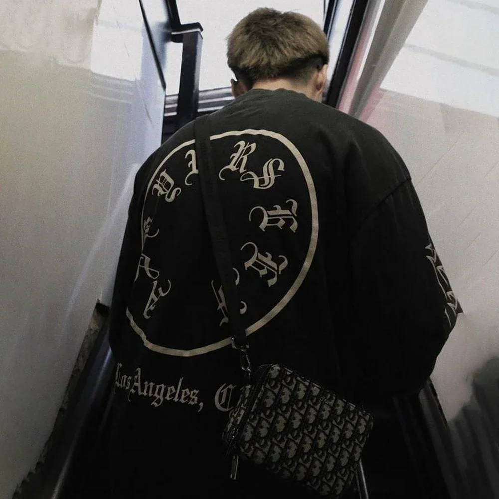 2023 Fashion Brand American Streetwear Retro Wash Plus Size Men's Loose Hoodie Tatoo Chicano Graffiti Long Sleeve Hoodie