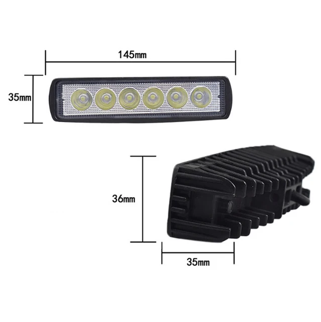 Buy LED Work lights, LACYIE 18W LED lights 12V-24V additional lights 6000K  IP67 waterproof for SUV, truck, tractor or heavy equipment (18W-2 Pack)  Online at desertcartINDIA