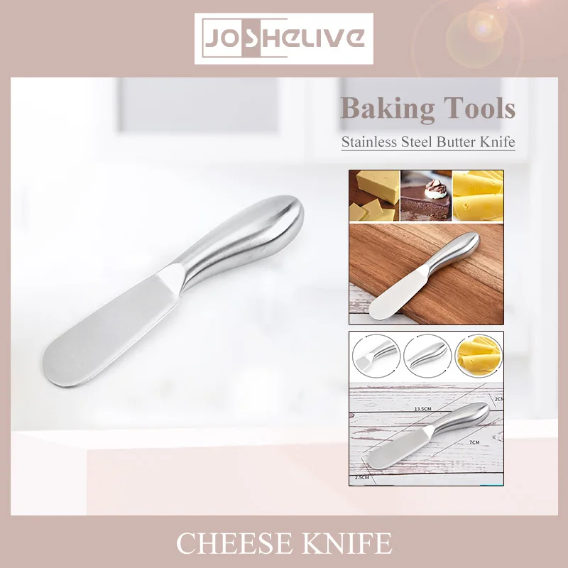 Description Picture 2 of item1pc Cheese Knife Stainless Steel Butter Knives Thickened Cheese Spreaders Cheese Slicer Butter Spreader Knives Cheese Tools