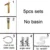 5pcs set no basin
