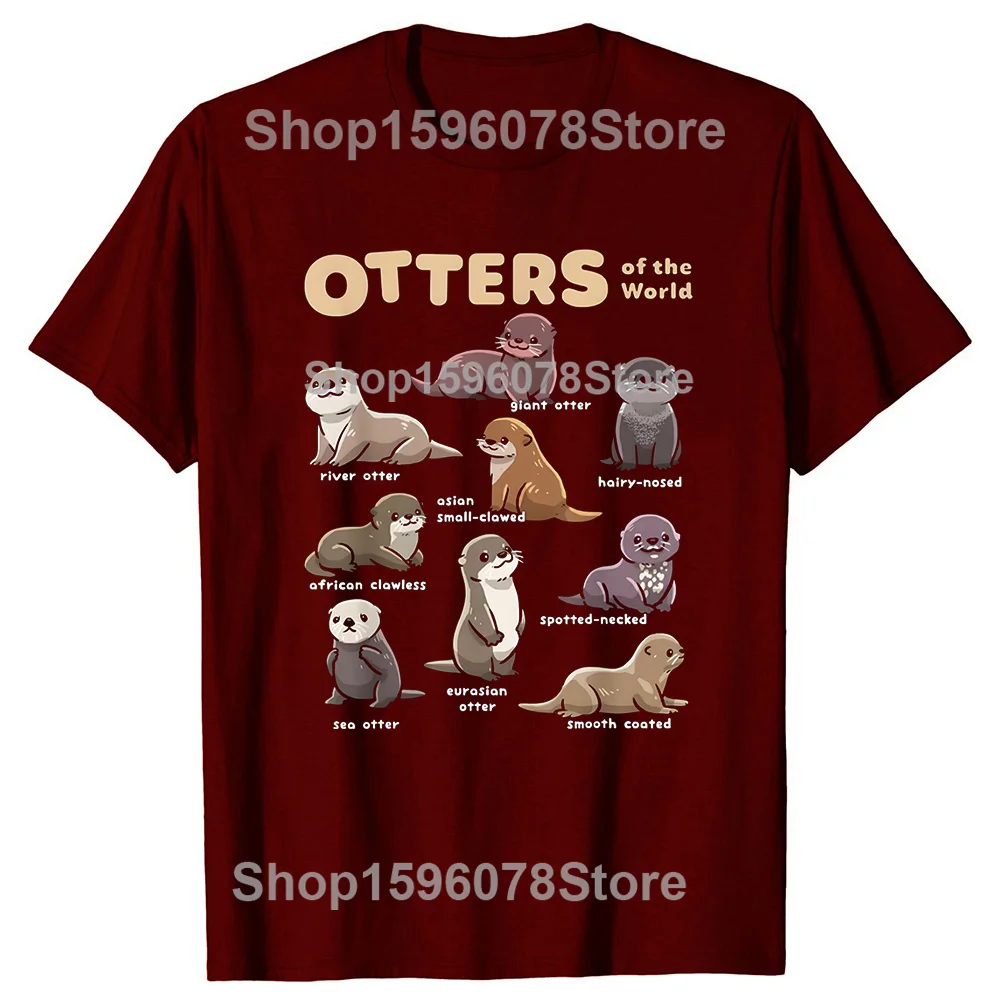 Sea Otter World: Educational Casual Unisex Cotton T-Shirt