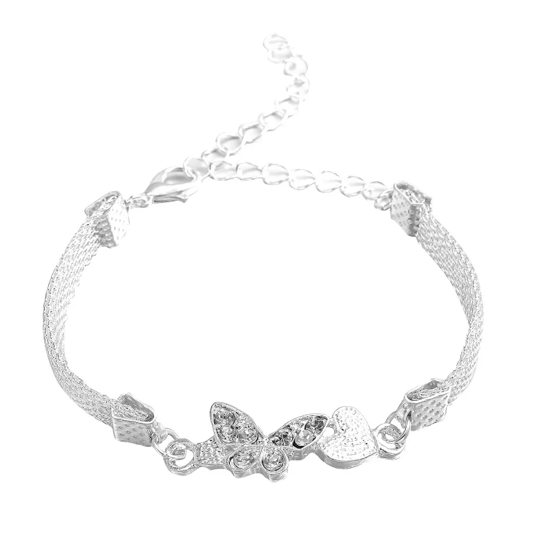 Rhinestone Infinity Bracelet Men's Women's Anklets Jewelry 8 Number Pendant Charm Blange Couple Bracelets for Lover Friend