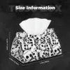 Custom Jack Skellington Facial Tissue Box Cover Rectangular Christmas Nightmare PU Leather Tissue Box Holder for Car Bathroom 5