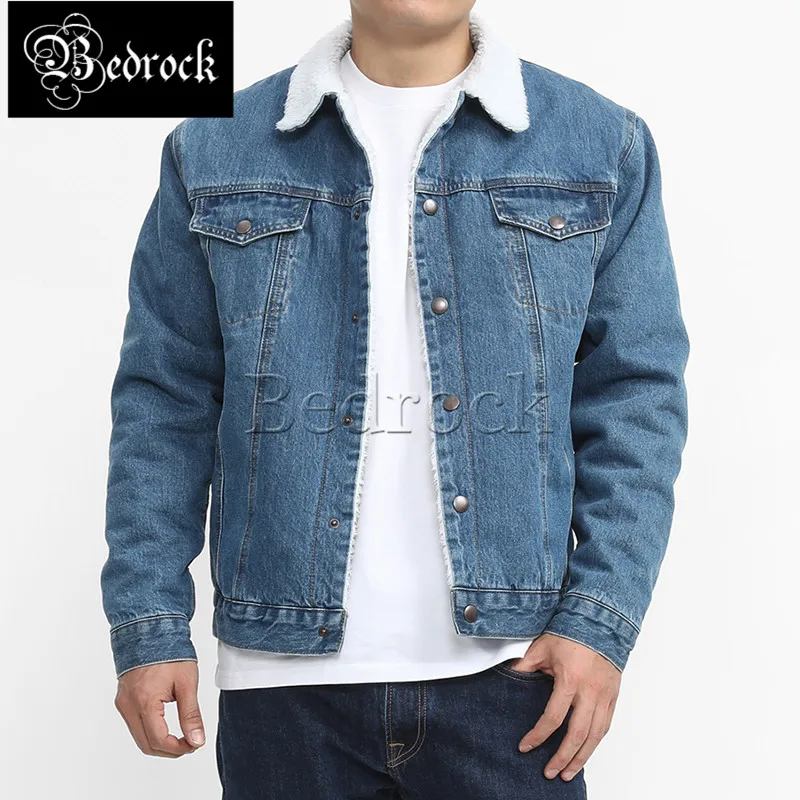 

MBBCAR washed 14oz blue selvedge denim jacket men 557 Type3 artificial warm lamb velvet thick cashmere retro cotton coat 3050