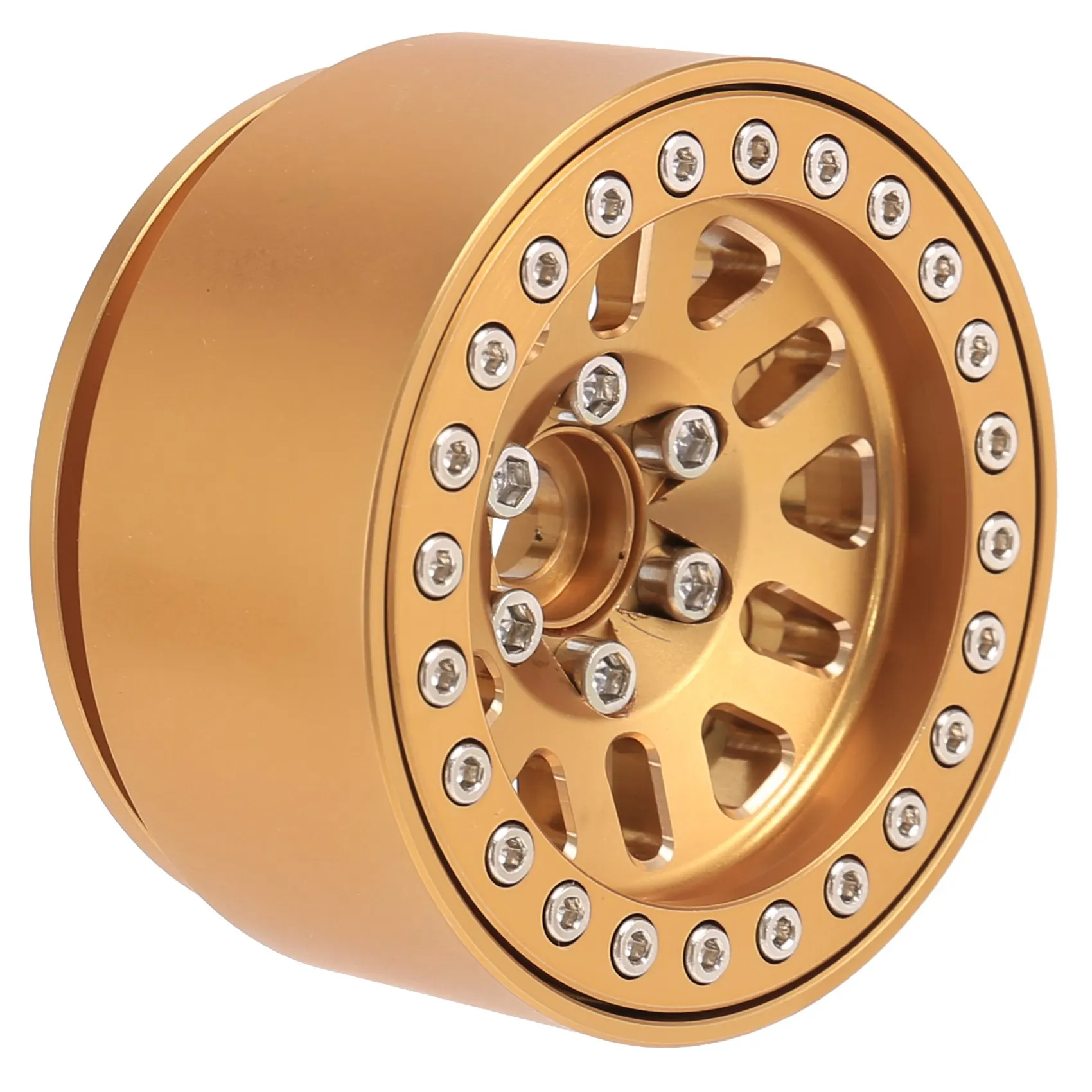 Cerchio Ruota Con Perline In Metallo 1,9"" Per Auto 1/10 RC Cingolato - Foto 13