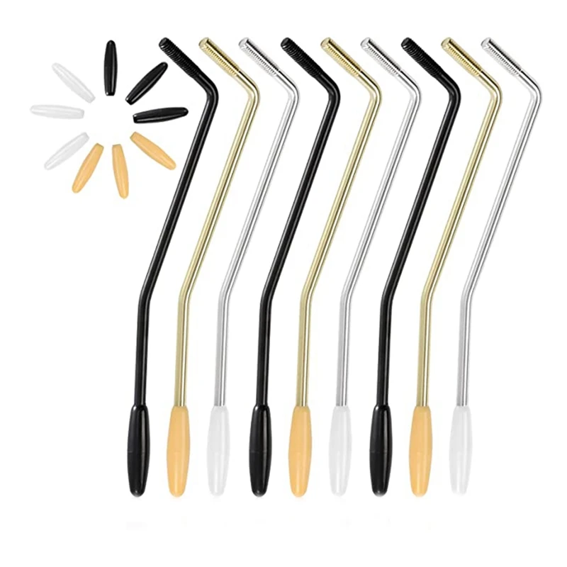 

9 Pack Threaded Tremolo Arm, 6MM Tremolo Bar, Tremolo Arm With Tips For Stratocaster, Electric Guitar, Tremolo System