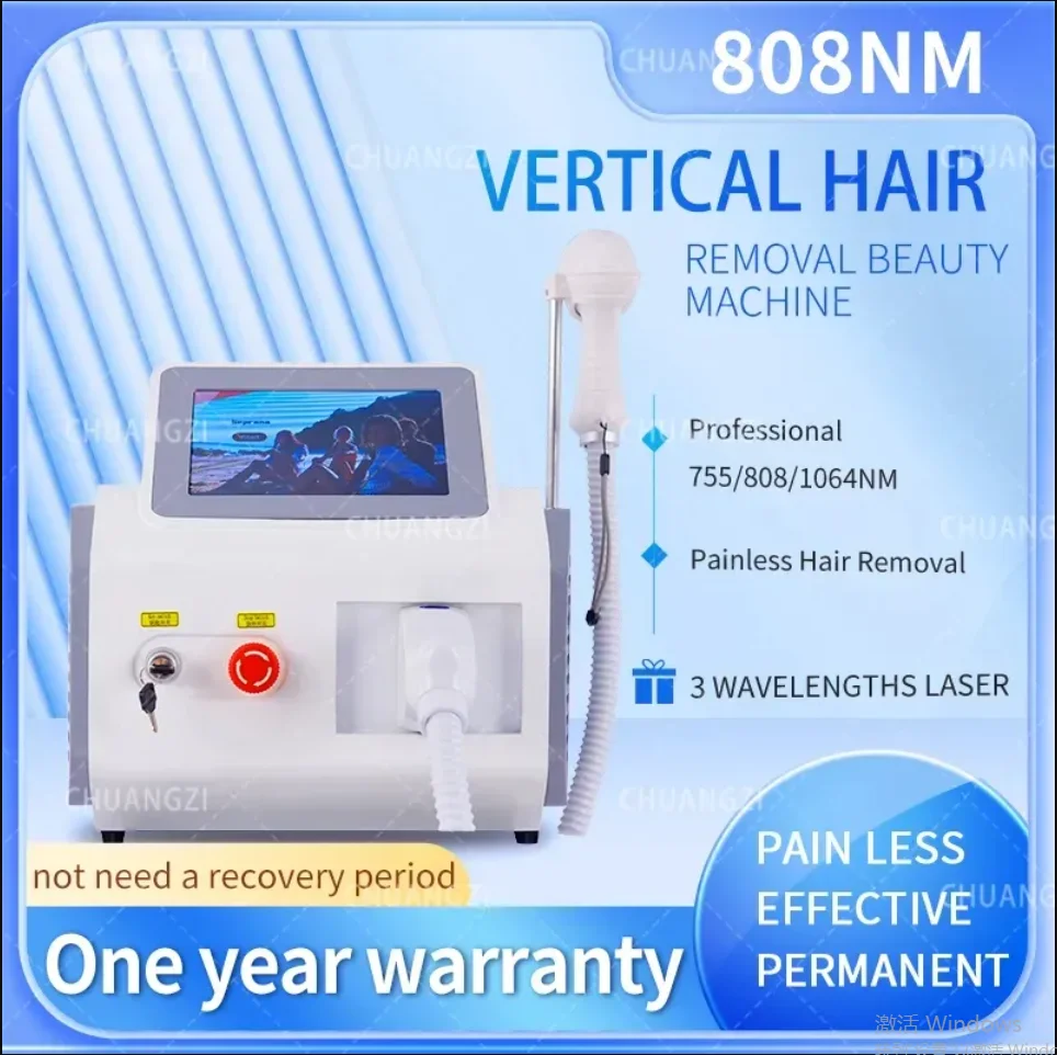 

Professional 808nm Laser Diode Hair Removal Machine 2000w High Power 755 808 1064nm Face Body Hair Remov Salon Professional 808