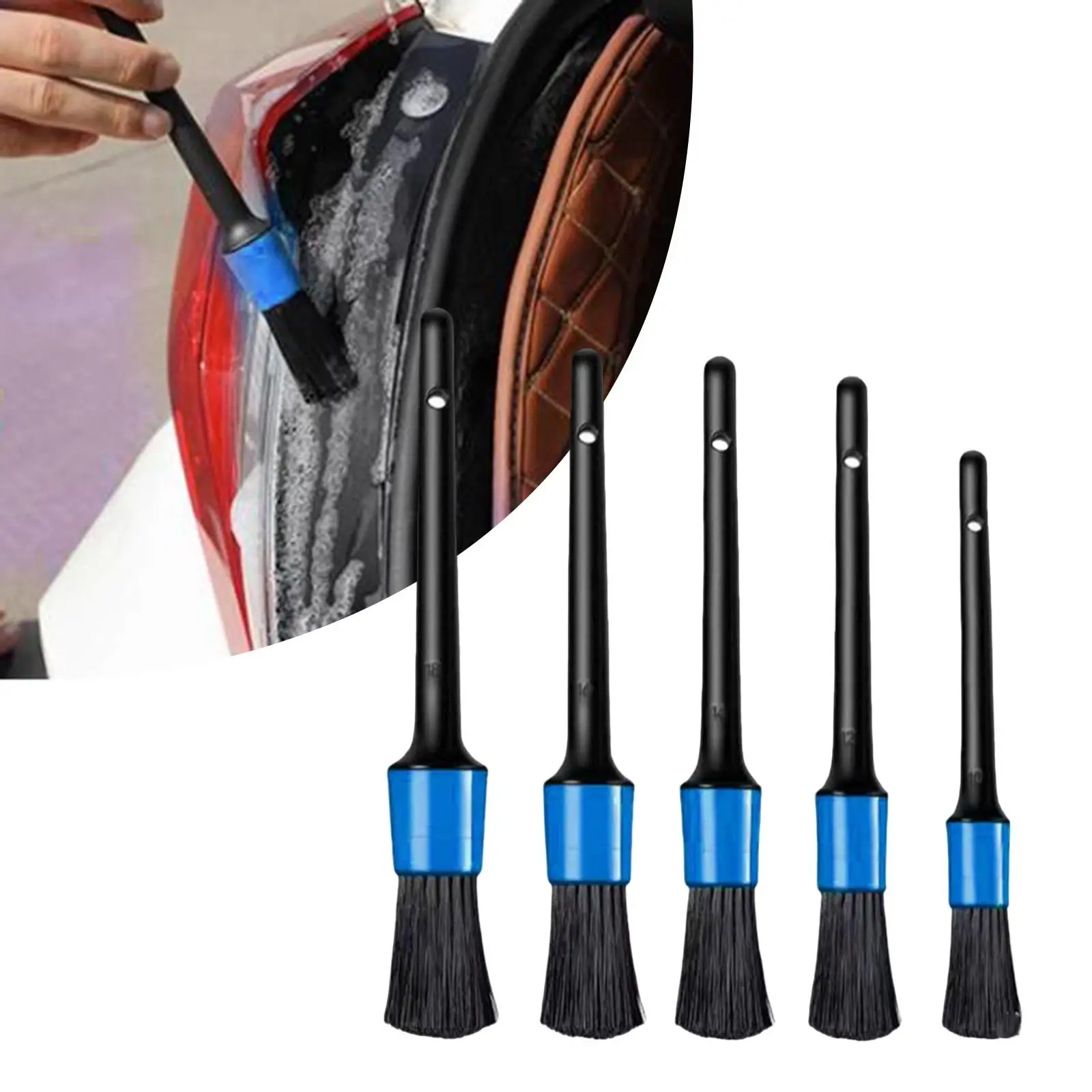 Wholesale 10pcs Detailing Brush Set Fiber Plastic Handle Automotive Detail  Brushes for Car Cleaning From China