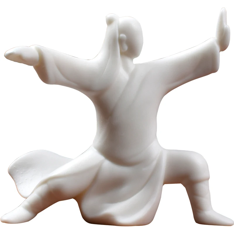 

Chinese White Porcelain Kung Fu Characters Home Desktop Decorations Creative living room porch wine cabinet craft jewelry