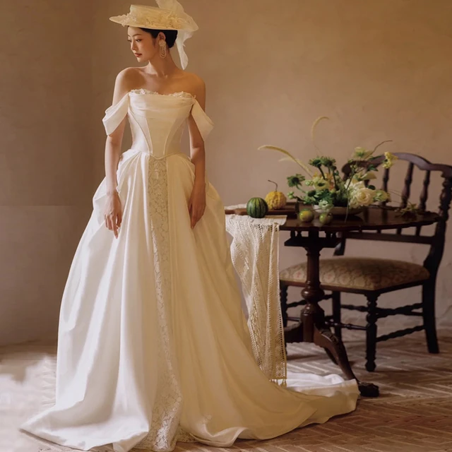Luxury Regency Inspired White Mermaid Ball Gown - Wedding Bridal Dress –  WonderlandByLilian